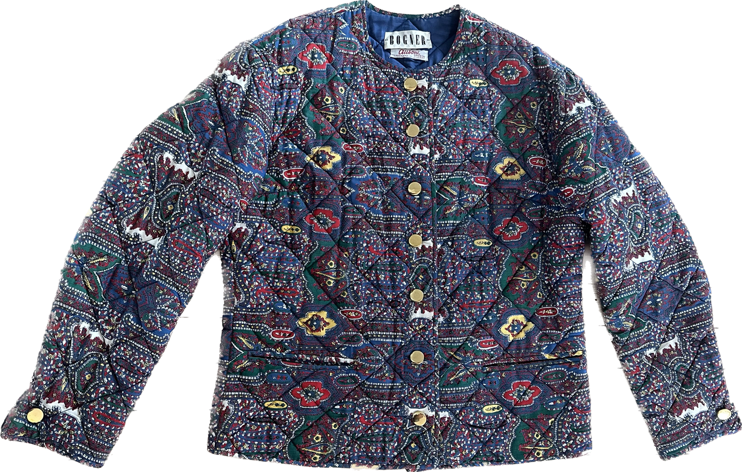 Vintage Bogner Printed Cotton Quilted Jacket