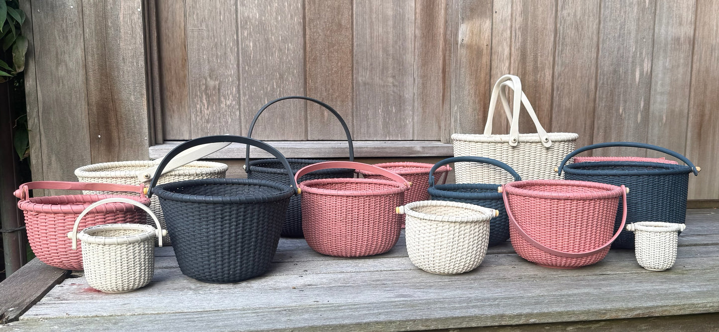 The Perfect Painted Square Nantucket Red Lightship Basket