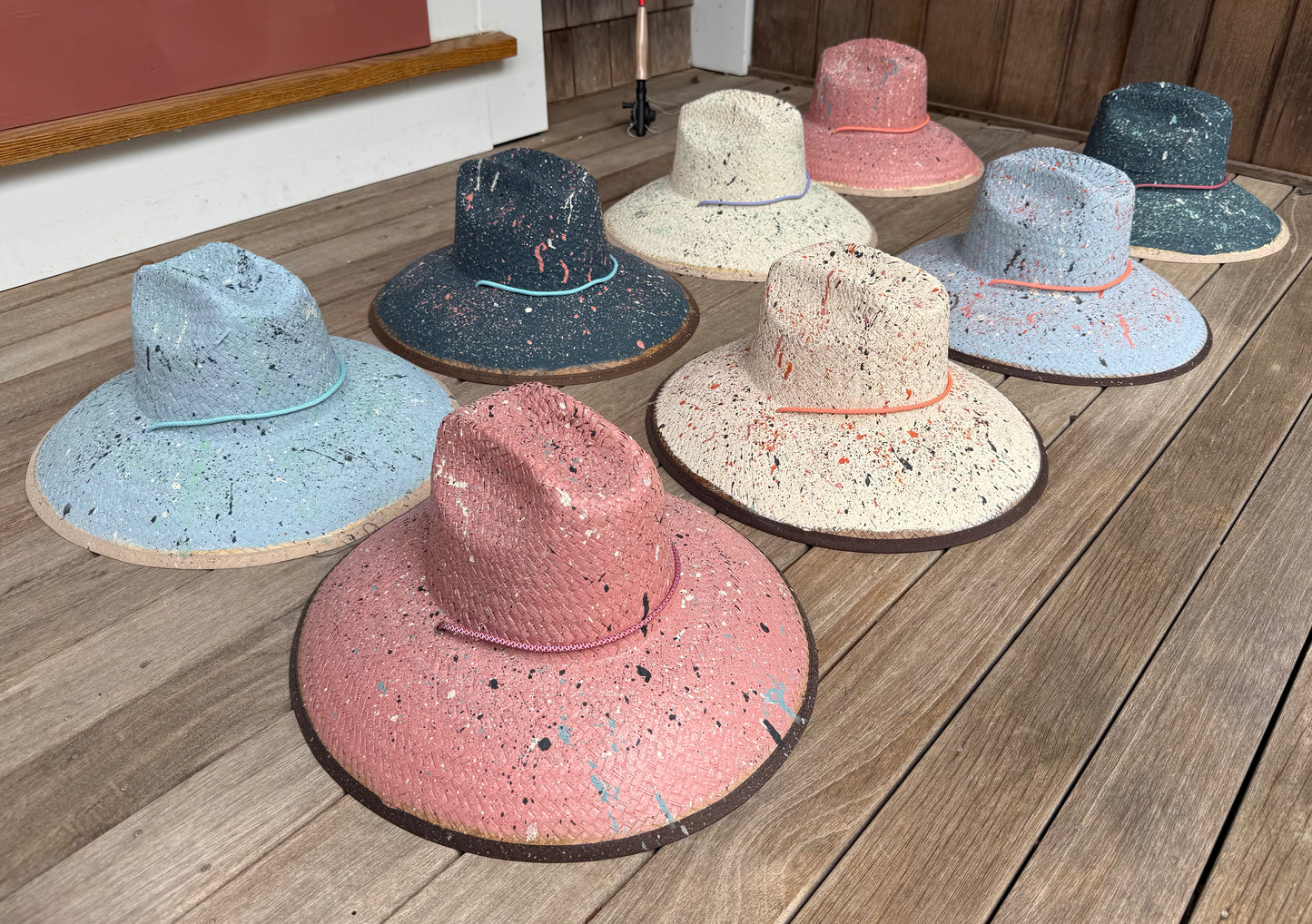 The Perfect Dark Blue Splatter-painted Lifeguard Hat