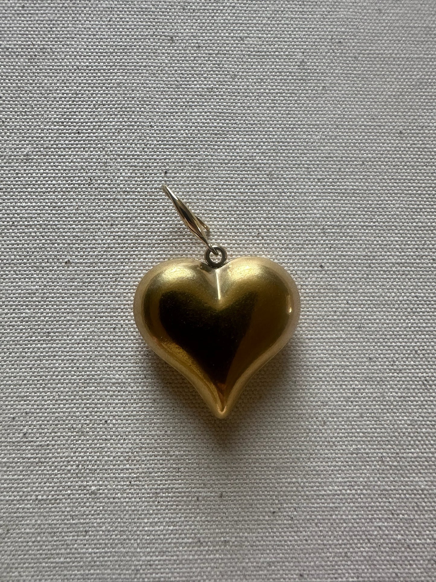 Paris Marche aux Puces Brass Heart Pendant