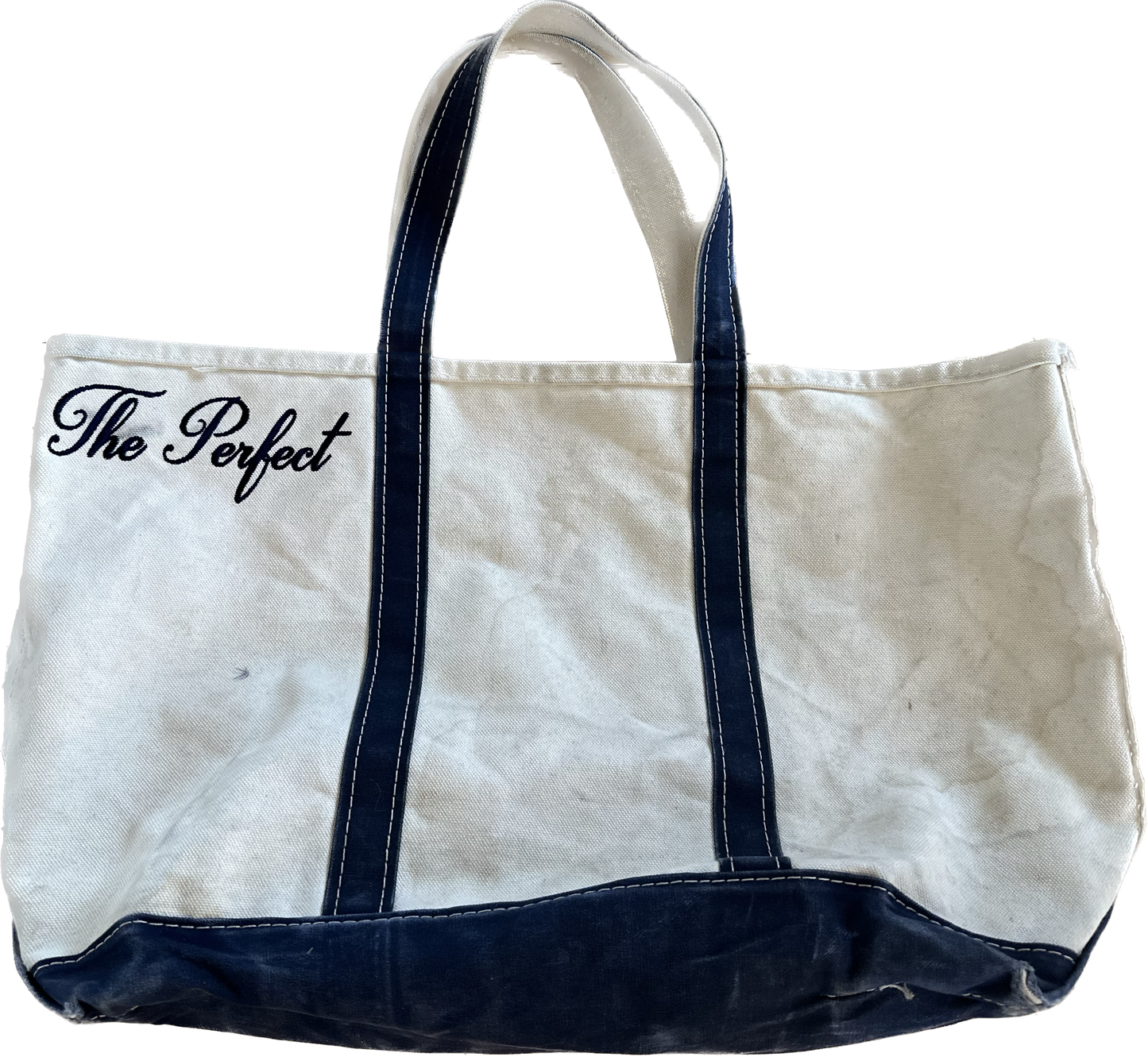 The Perfect Large Navy and White Tote