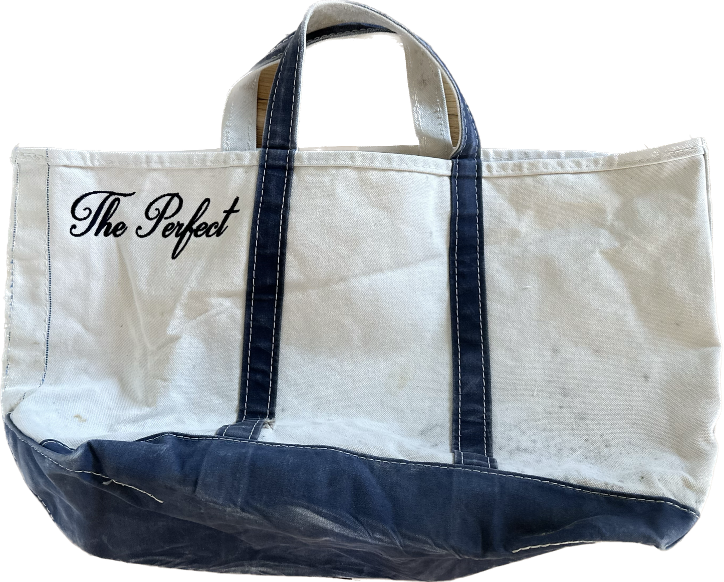 The Perfect Large Navy and White Tote