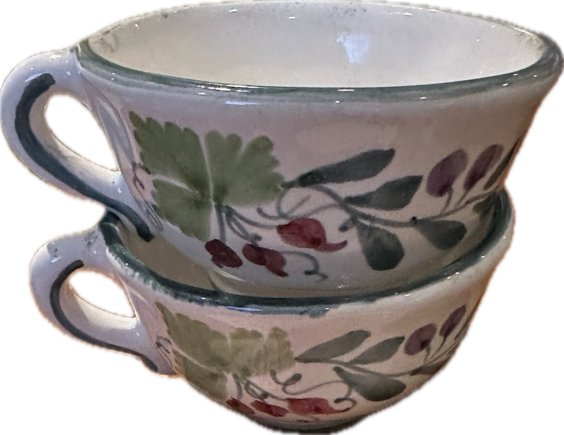 Fortebraccio Ceramiche Italian Handpainted Coffee Cups