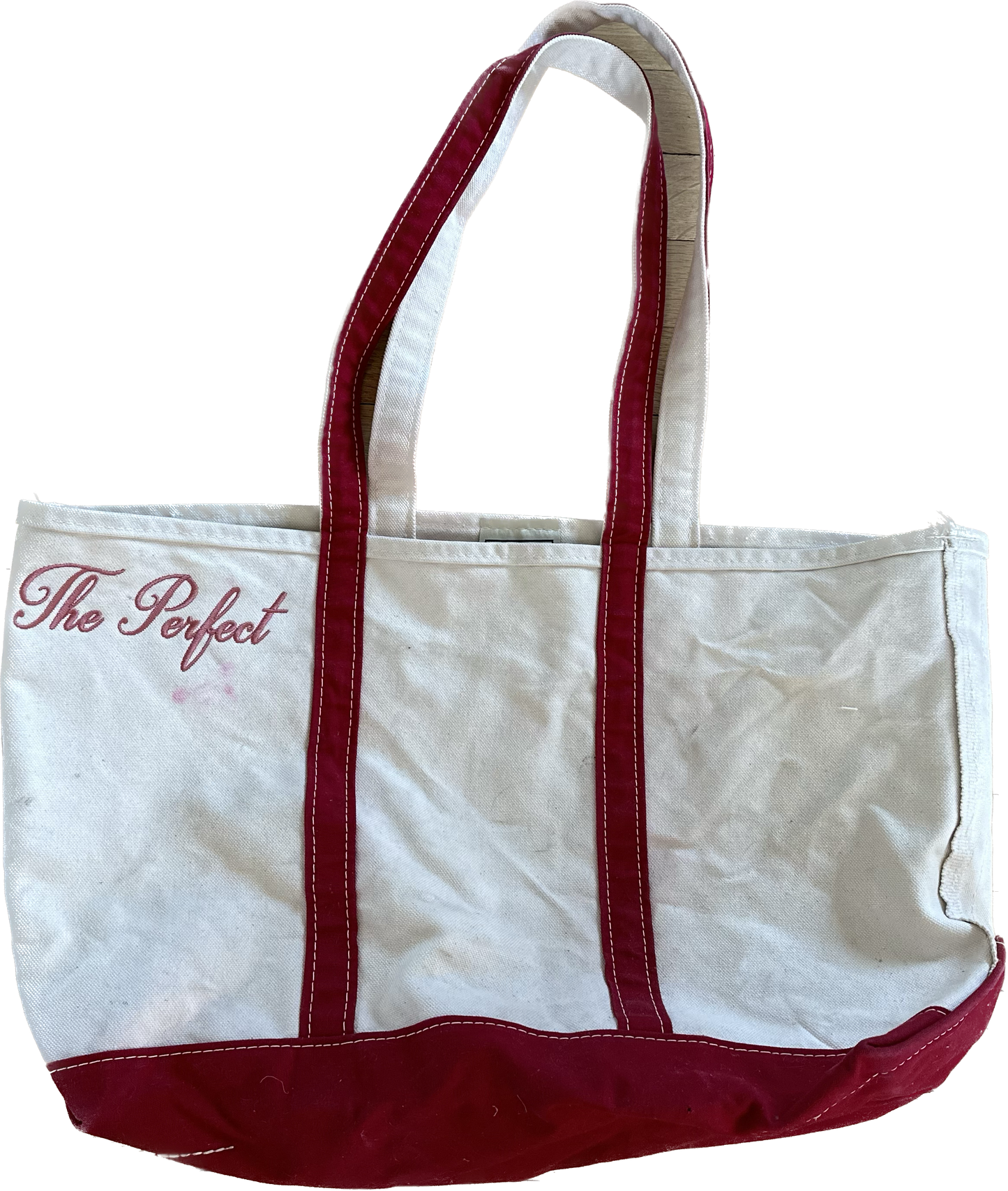 The Perfect Medium Red and White Tote