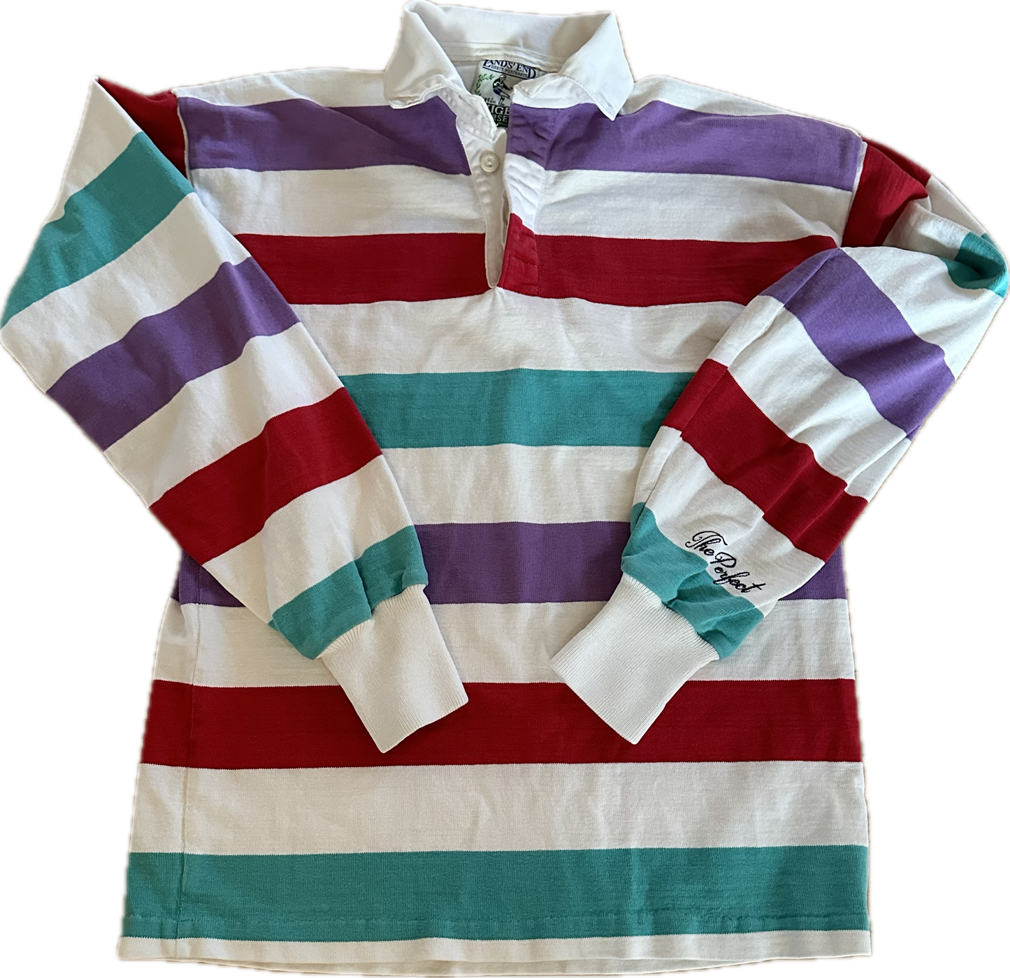 The Perfect Vintage Purple Red Green Ivory Rugby Shirt