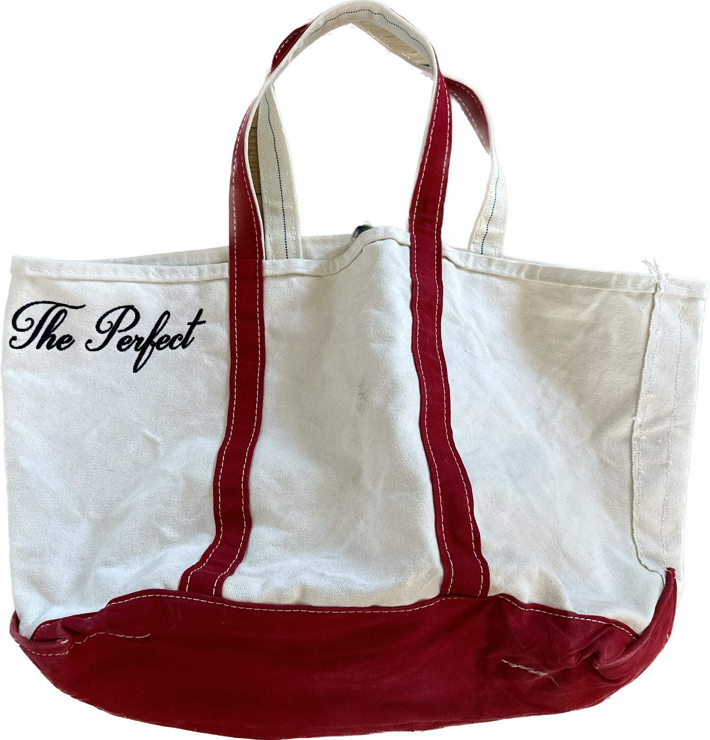 The Perfect Red and White Tote