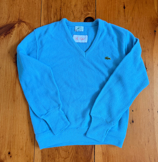 80s Lacoste Aqua Vneck Sweater