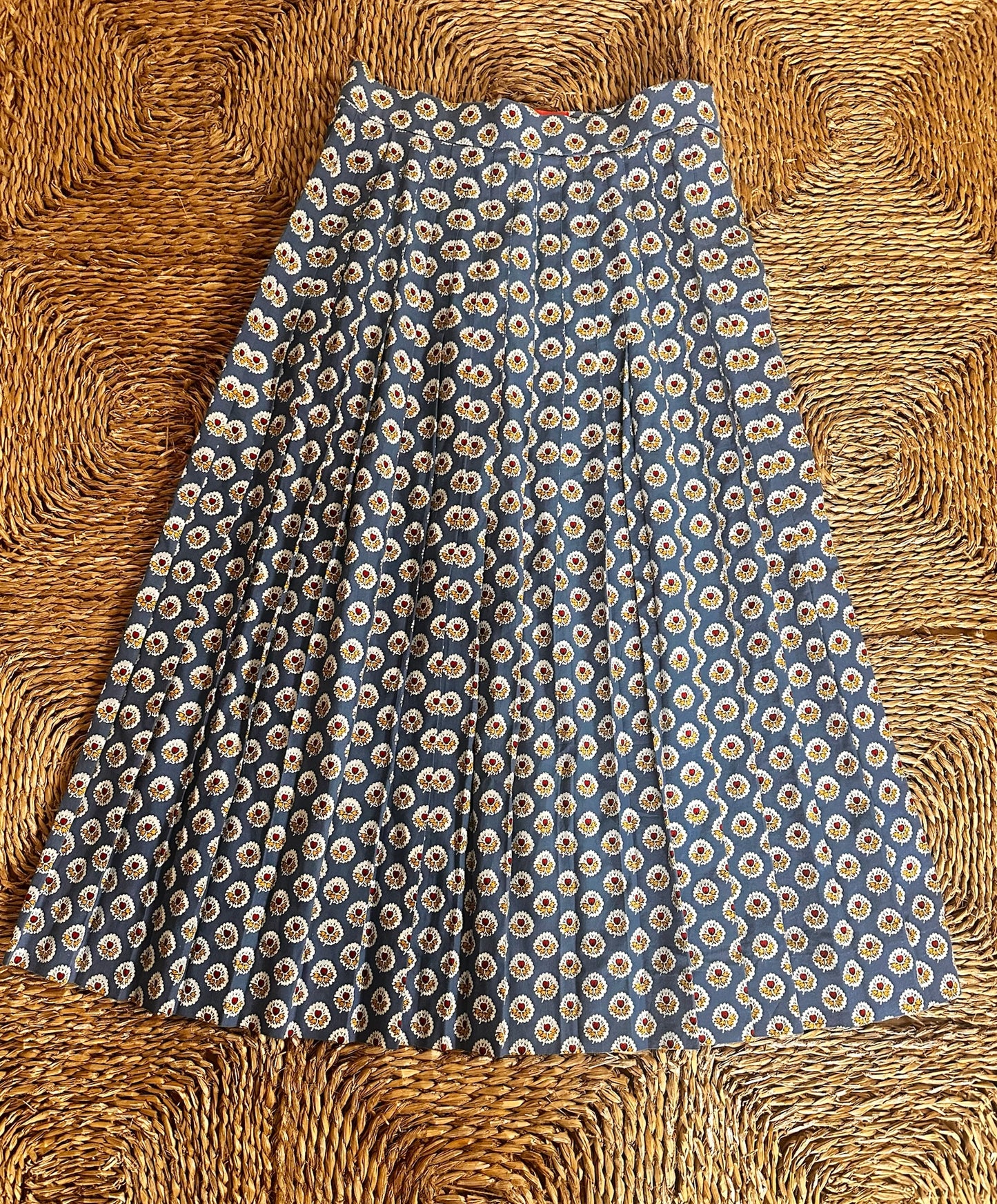 Pierre Deux Pleated Midi Skirt