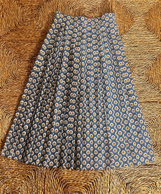 Pierre Deux Pleated Midi Skirt