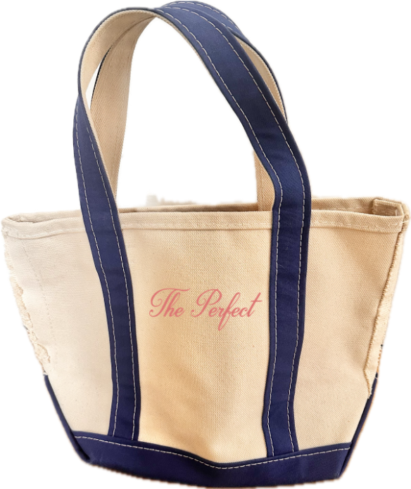 The Perfect Mini Cobalt and White Tote