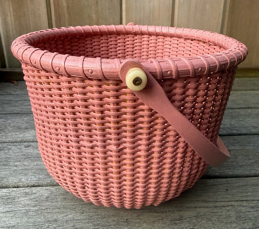The Perfect Painted Medium Nantucket Red Lightship Basket 1