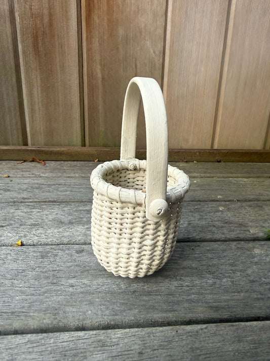 The Perfect Painted Tiny White Lightship Basket