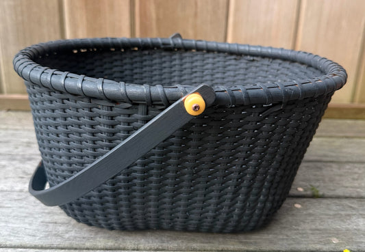 The Perfect Painted Large Oval Charcoal Lightship Basket
