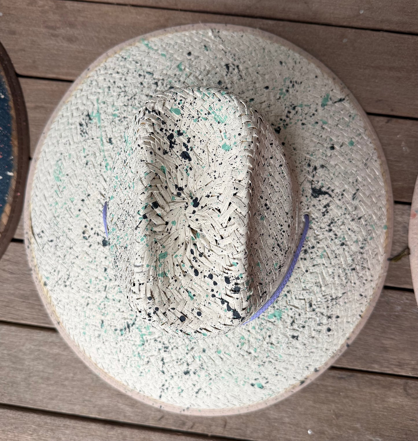 The Perfect White Splatter-painted Lifeguard Hat