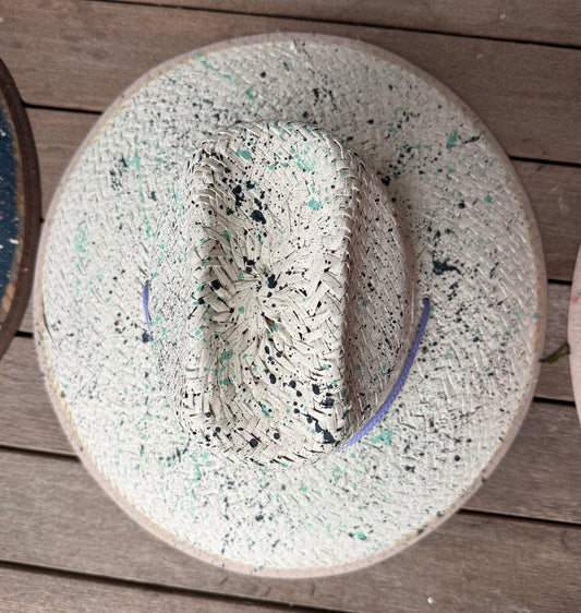 The Perfect White Splatter-painted Lifeguard Hat