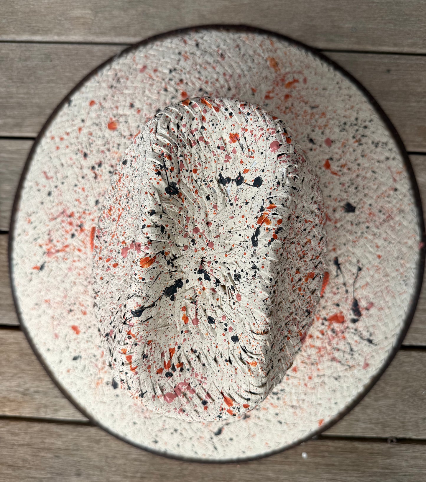 The Perfect White Splatter-painted Lifeguard Hat 2