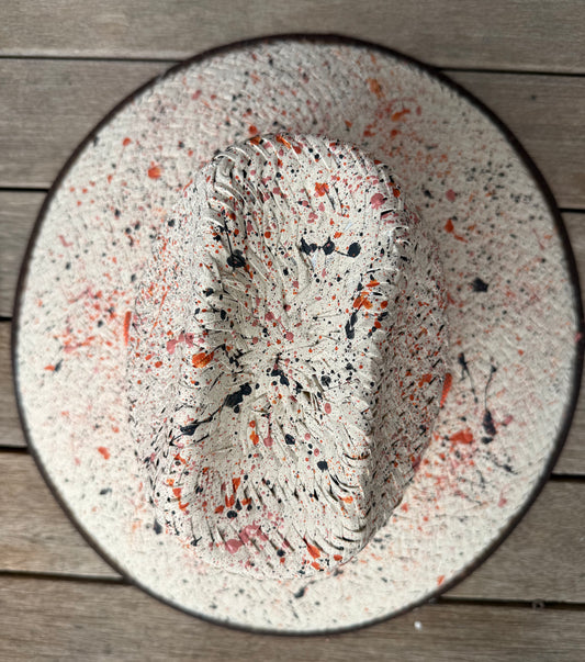 The Perfect White Splatter-painted Lifeguard Hat 2