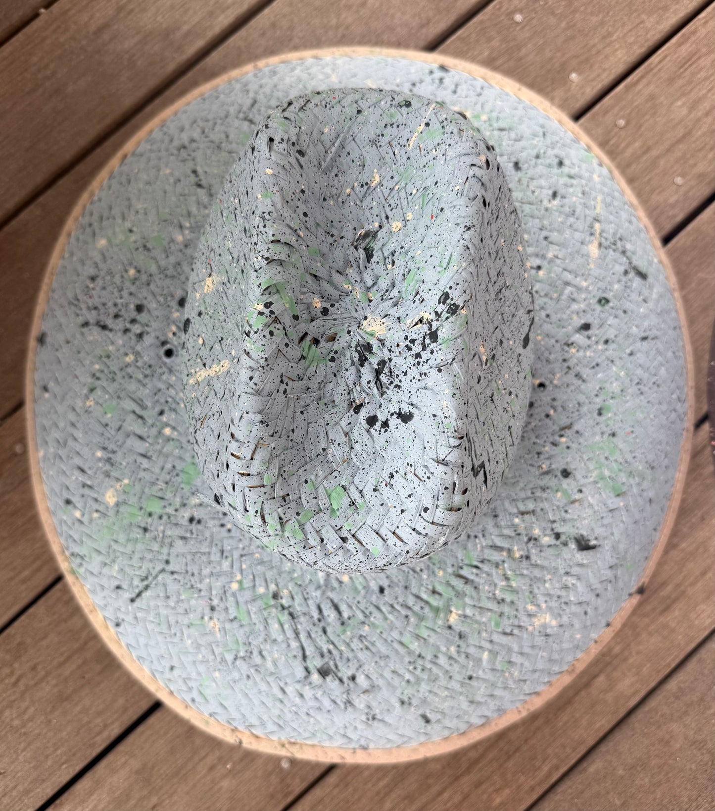 The Perfect Light Blue Splatter-painted Lifeguard Hat