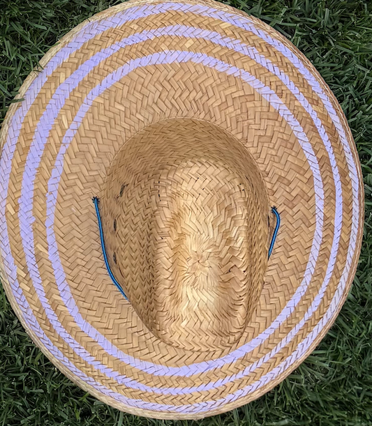 The Perfect Painted Purple Stripe Lifeguard Hat