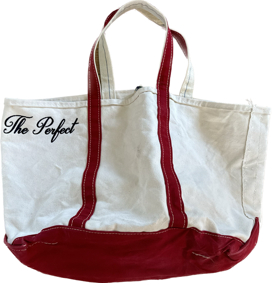 The Perfect Red and White Tote