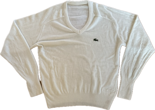 The Perfect Vintage Ivory Lacoste Tennis Sweater