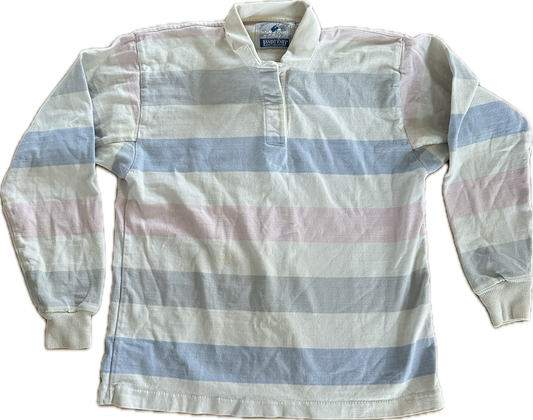 The Perfect Vintage Pink and Grey Rugby Shirt